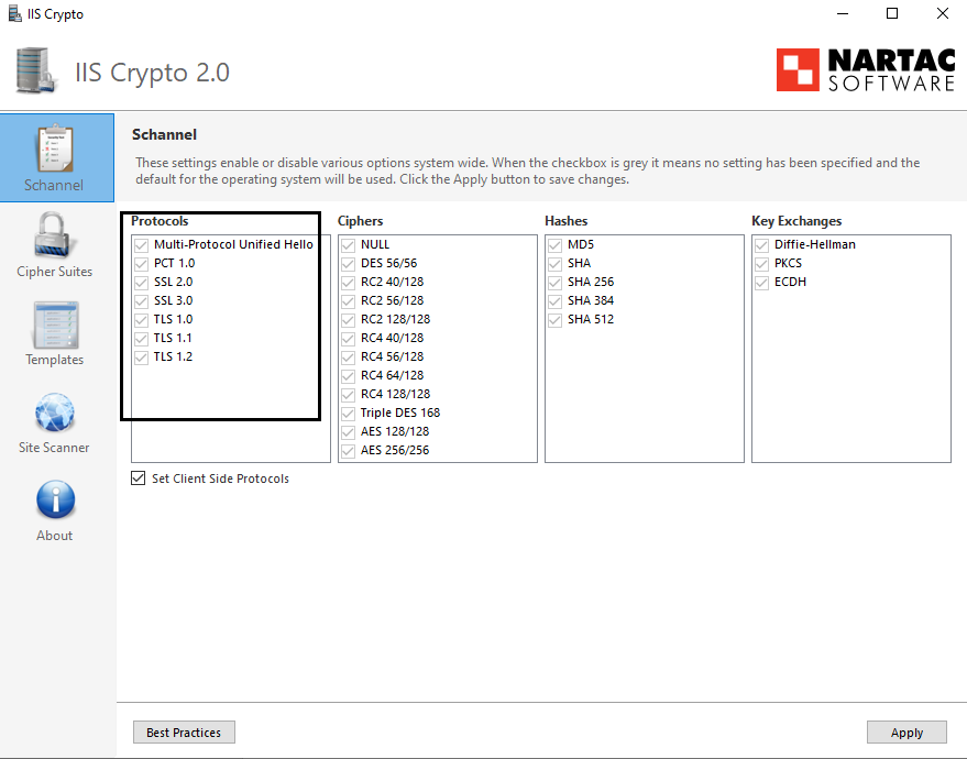 iis crypto exchange 2013